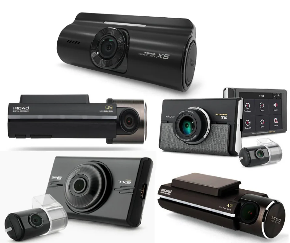 Different types of IROAD dashcams